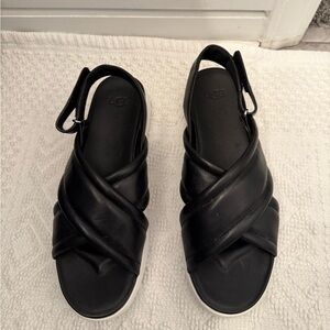 UGG Black Sandals with Sleek Design and Comfort